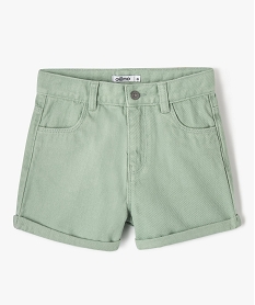 GEMO Short en denim taille haute fille Vert