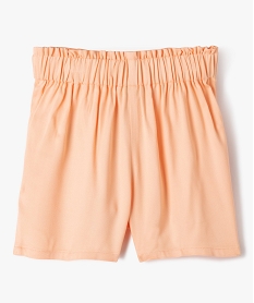 short ample et fluide taille haute fille - lulucastagnette orange shortsJ984701_3
