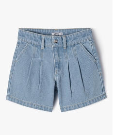 short en jean ample en coton fille bleuJ985801_2
