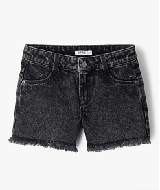 short en jean delave a franges fille noirJ985901_1