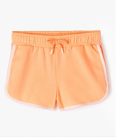 GEMO Short en maille avec taille élastique fille orange standard