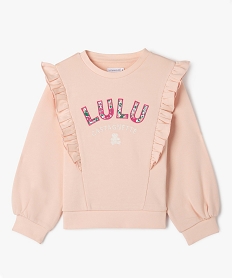 GEMO Sweat avec volants sur les épaules fille - LuluCastagnette rose standard