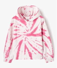 GEMO Sweat à capuche effet tie and dye fille rose standard