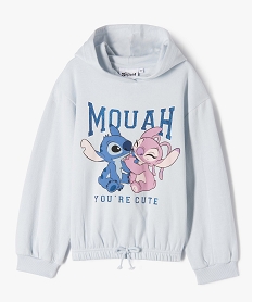 GEMO Sweat à capuche à taille élastiquée imprimé Stitch fille - Disney bleu standard