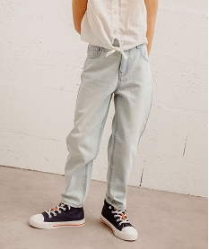 jean slim avec ceinture elastique fille bleu jeansJ990501_2
