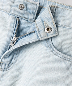 jean slim avec ceinture elastique fille bleuJ990501_3