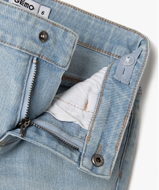 jean flare extensible avec ceinture ajustable fille bleu jeansJ990801_2