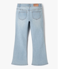 jean flare extensible avec ceinture ajustable fille bleu jeansJ990801_4