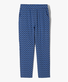 GEMO Pantalon fluide imprimé fille Bleu