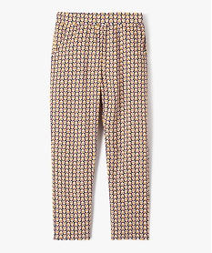 GEMO Pantalon fluide imprimé fille jaune standard