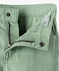pantalon large a taille ajustable en coton fille vertJ991601_2