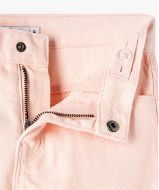 pantalon large a taille ajustable en coton fille roseJ991701_2