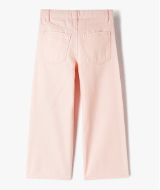 pantalon large a taille ajustable en coton fille roseJ991701_3