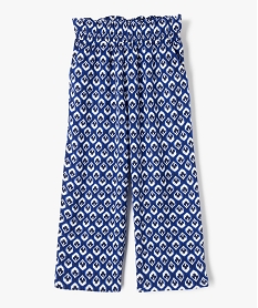 GEMO Pantalon fluide imprimé en viscose fille bleu vif