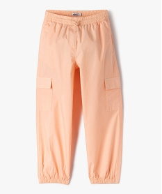 pantalon cargo parachute en toile fine fille orangeJ993001_1