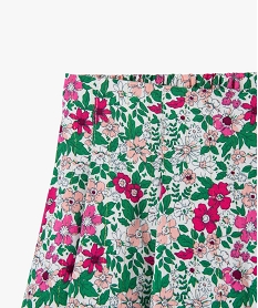 jupe-short fleurie avec rayures pailletees fille - lulucastagnette multicoloreJ993801_2