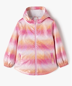 impermeable a capuche tie-and-dye paillete fille roseJ995401_1