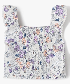 blouse sans manches a motifs fleuris fille - lulucastagnette beigeJ996301_1