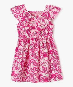 GEMO Robe à volants à motifs fleuris fille rose standard