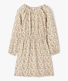 GEMO Robe à manches longues en viscose fille Brun