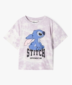 GEMO Tee-shirt à manches courtes avec motif Stitch fille - Disney violet standard