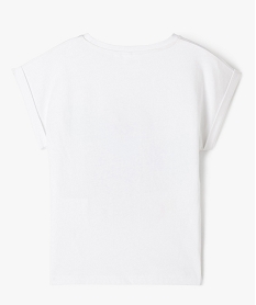 tee-shirt manches courtes a revers imprime stitch fille - disney beigeK003001_3