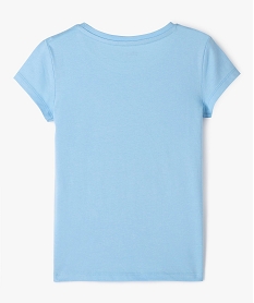 tee-shirt manches courtes avec sequins reversibles fille bleuK003101_4