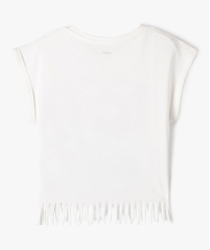 tee-shirt a manches courtes avec motif sequins et franges fille blanc tee-shirtsK003601_3