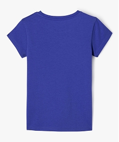tee-shirt a manches courtes avec motif fille bleu tee-shirtsK004001_3