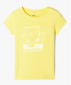 GEMO Tee-shirt à manches courtes avec motif fille jaune standard
