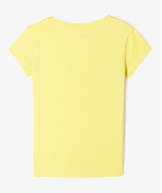 tee-shirt a manches courtes avec motif fille jauneK004201_3