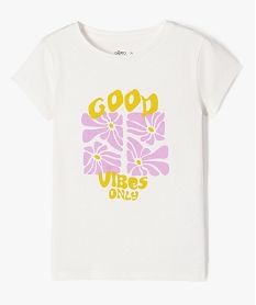 TEE-SHIRT VIOLET TEE-SHIRT ECRU CHINE