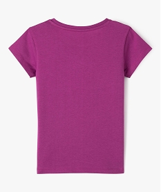 tee-shirt a manches courtes avec motif fille violetK004401_3