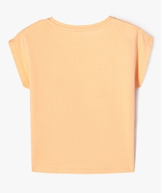 tee-shirt manches courtes loose imprime fille orangeK004801_3