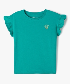 GEMO Tee-shirt à manches courtes avec volants fille vert standard