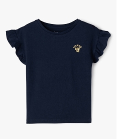 GEMO Tee-shirt à manches courtes avec volants fille noir chine