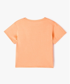tee-shirt a manches courtes coupe oversize fille orangeK007601_3