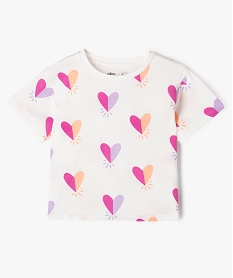 GEMO Tee-shirt à manches courtes coupe oversize fille blanc chine