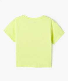 tee-shirt a manches courtes coupe oversize fille jauneK007801_3