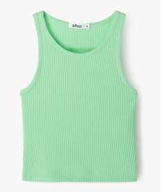 GEMO Débardeur court en maille côtelée fille vert standard