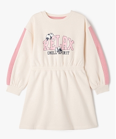 robe sweat avec taille elastique fille beigeK012001_1