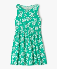 GEMO Robe sans manches à motifs fleuris fille Vert