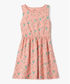 GEMO Robe sans manches à motifs fleuris fille Rose