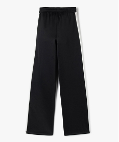pantalon de jogging large avec bandes contrastantes fille noirK016201_3