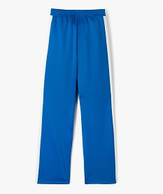 pantalon de jogging large avec bandes contrastantes fille bleuK016301_4