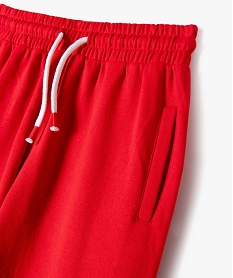 jogging en molleton doux imprime fille - camps united rouge pantalonsK016901_2