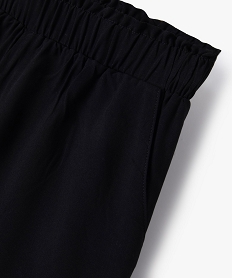 short leger et fluide a taille elastiquee fille noir shortsK017101_2