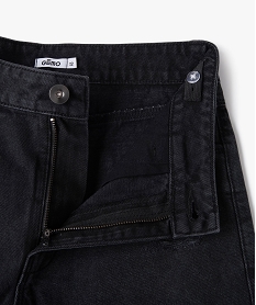 short en jean aspect use fille noir shortsK017801_2