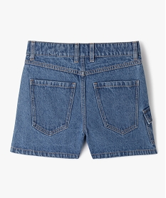 short en jean multi-poches fille grisK018101_3
