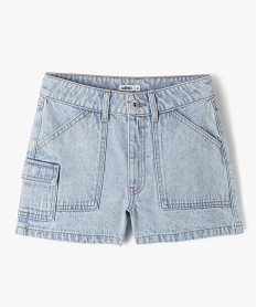 short en jean multi-poches fille bleu shortsK018201_1
